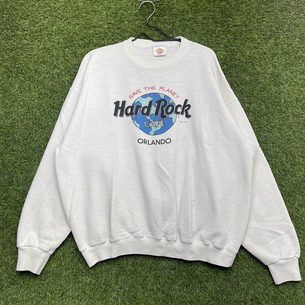 Vintage Hard Rock Cafe Sweatshirt Mens Large Crewneck Rock N Roll Orlando Y2K